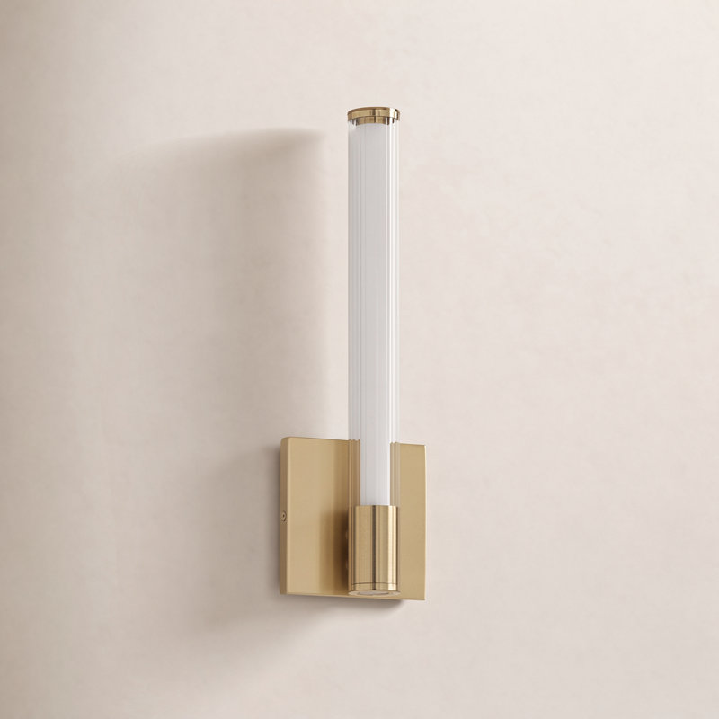 Colbie LED Armed Sconce, Natural Aged Brass
