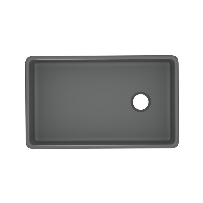 Allia™ 32" Fireclay Single Bowl Apron Front Kitchen Sink, Satin Gray