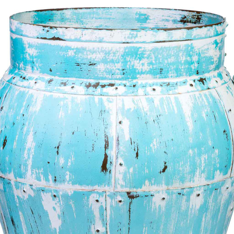 Delphina Metal Table Vase, Green
