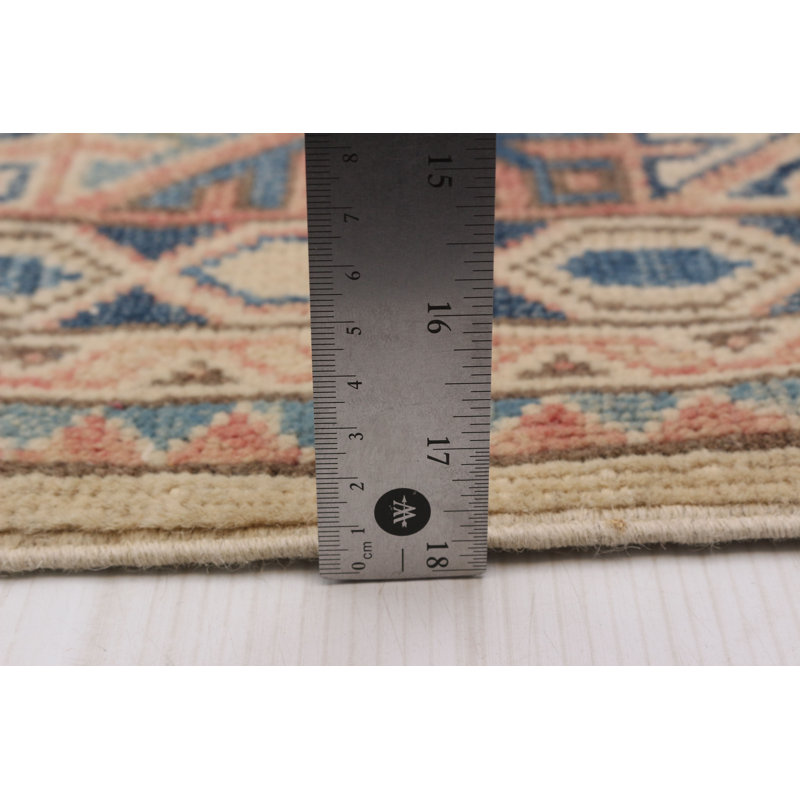 Akaylia One-of-a-Kind Rectangle 6'9" X 10'1" 1990's Wool Area Rug Cream