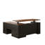 Bureau debout électrique en L à hauteur ajustable en L de 63 po avec classeur à 3 tiroirs, panneau d'intimité, AC / USB, bureau de coin assis-debout, noyer noir Adonia-880680712
