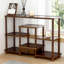Étagère de bureau en bois massif