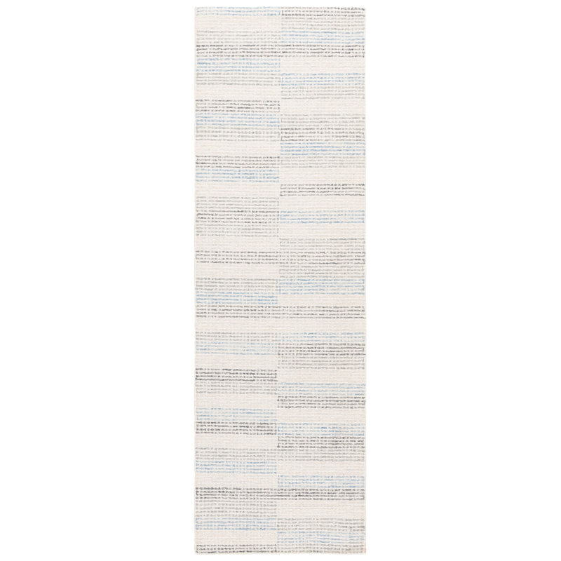 Tapis ivoire / bleu Ebony 810, Tapis de couloir 2 pi 3 po x 8 pi