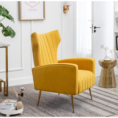 Milana 27" Wide Velvet Wingback Chair