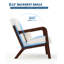 Ensemble de 2 chaises d'appoint Mid-Century, fauteuil rembourré, coussin lombaire, structure en bois robuste-131571865