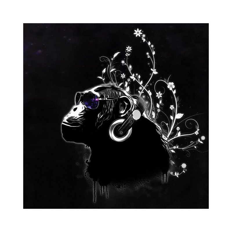Monkey Tripping by Nicklas Gustafsson - Wrapped Canvas Art Prints, 30.48 cm H x 30.48 cm W