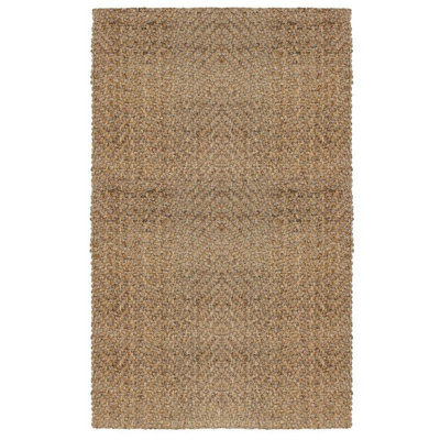 Jute / Sisal Chevron Area Rug in Brown