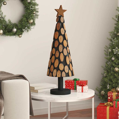 Christmas Tree with Stand Brown Solid teak wood
