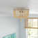 Edelen 2 - Light Wood Beads Farmhouse Dimmable 12.6" Flush Mount Ceiling Light