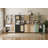 71" Tall Kitchen Pantry Cabinet, Farmhouse Hutch with Microwave Stand, Buffet w/ Rattan Doors & Drawers, White-431134060
