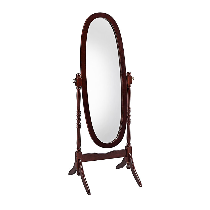 Standing Wooden Floor Mirror, Cherry