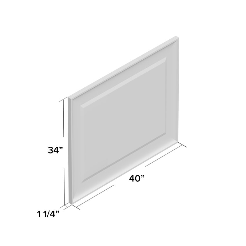 Rocklake Solid Wood Flat Wall Mirror, 34" H x 40" W
