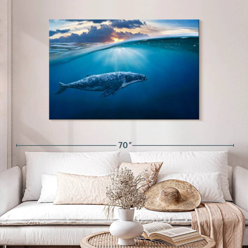 Baleine bleue Brampt, H 32 po x l 48 po