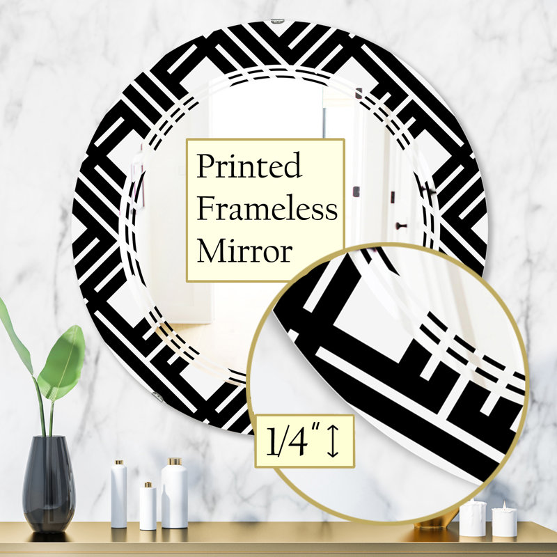 Miroir mural Monogram, 31,5 po x 31,5 po