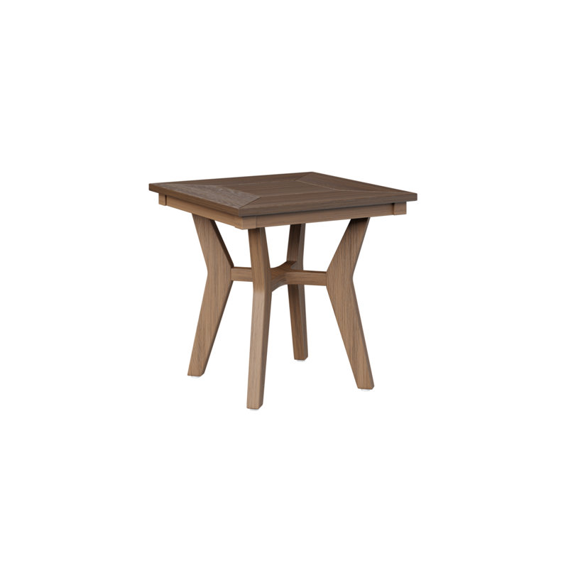 Mayhew Outdoor Square Side Table, Antique Mahogany, Brazilian Walnut