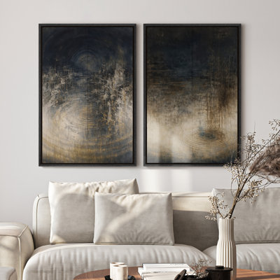 Framed Canvas Wall Art, Vintage Abstract Wall Canvas Prints