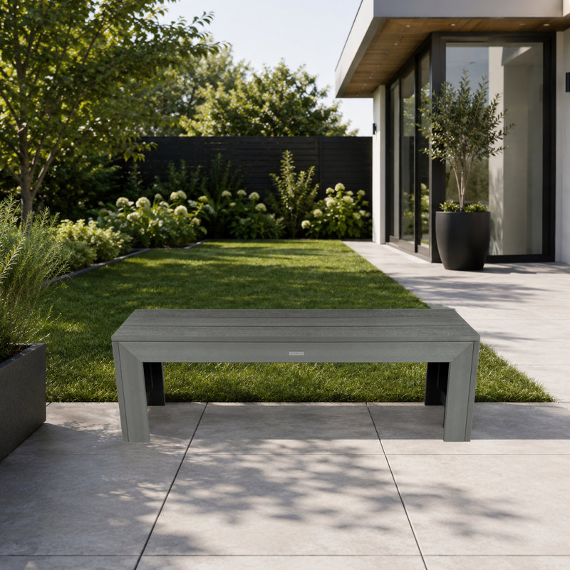 Monroe Modern Bench, Coastal Teak