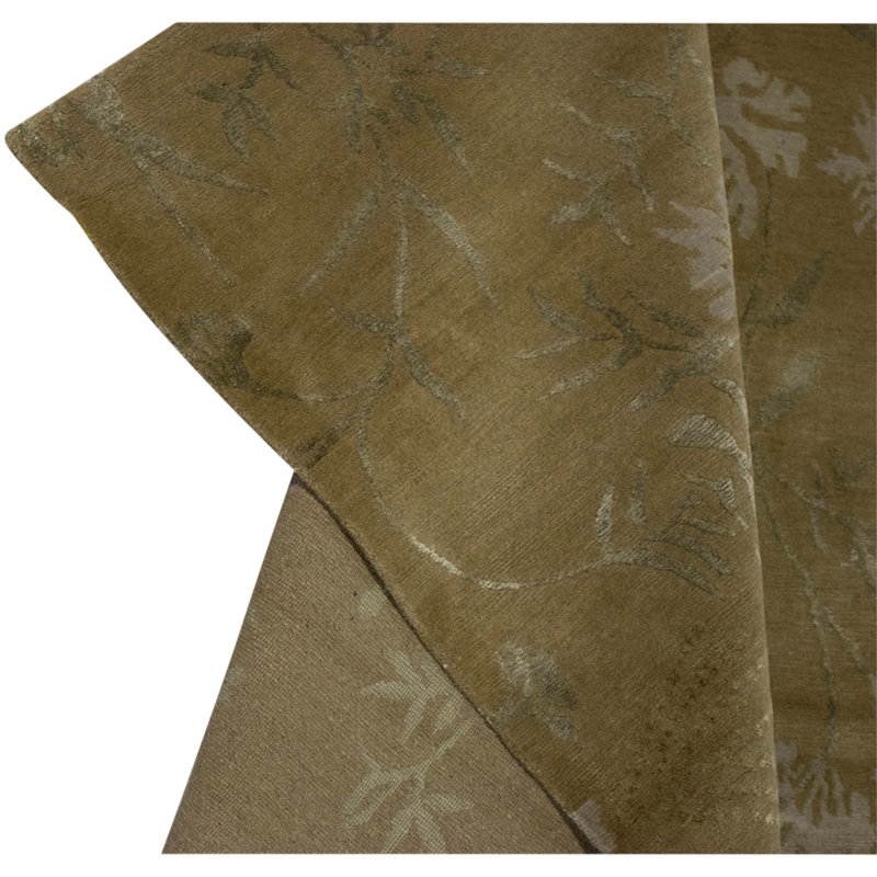 Handmade Silk and Wool Area Rug