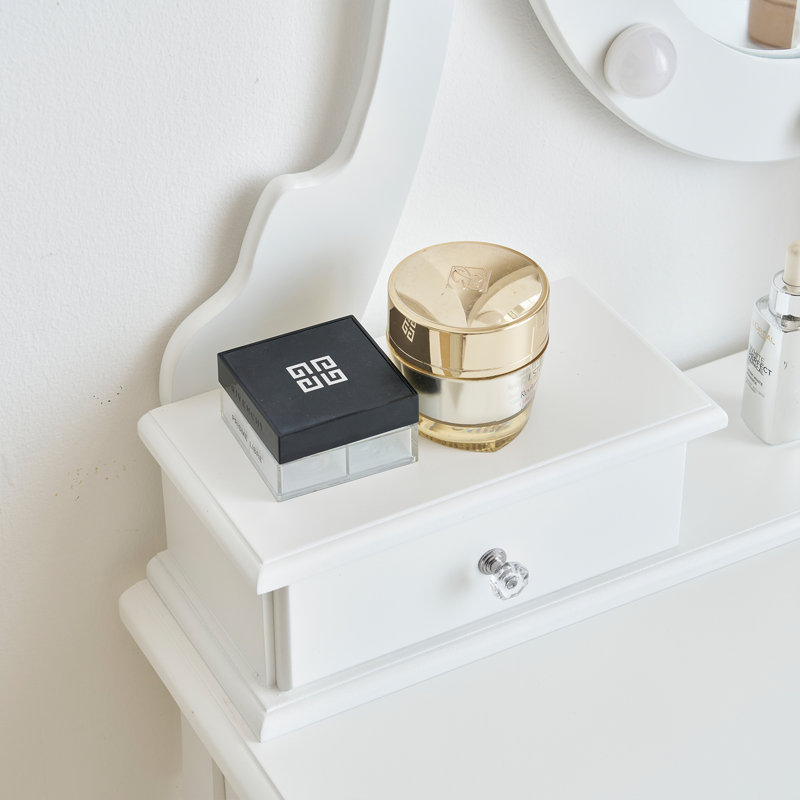 White Dressing Table Set With USB
