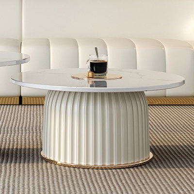 Cream style creative simple rock plate tea table