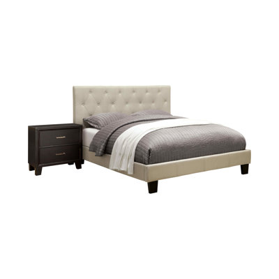 Ensemble de chambre configurable avec lit plateforme tapissier Keilianys