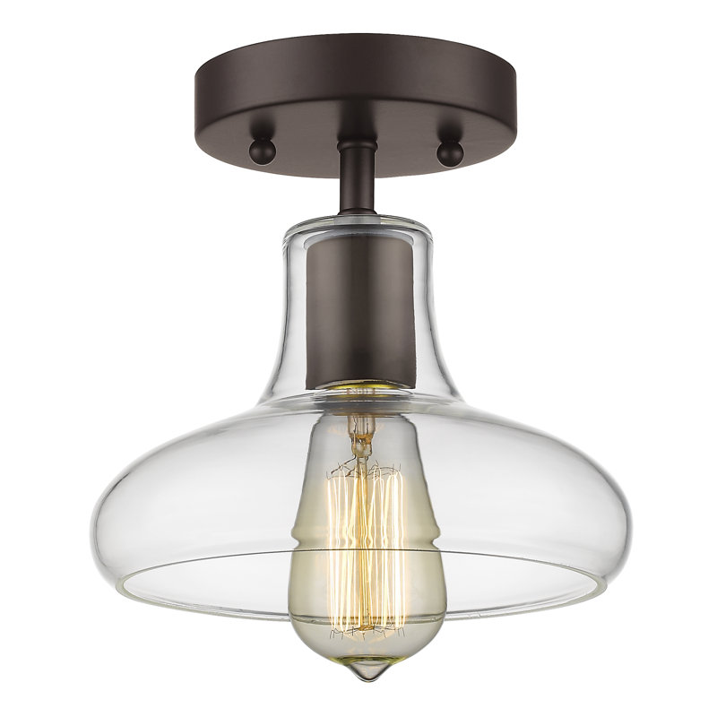 Hitchin Glass Semi Flush Mount