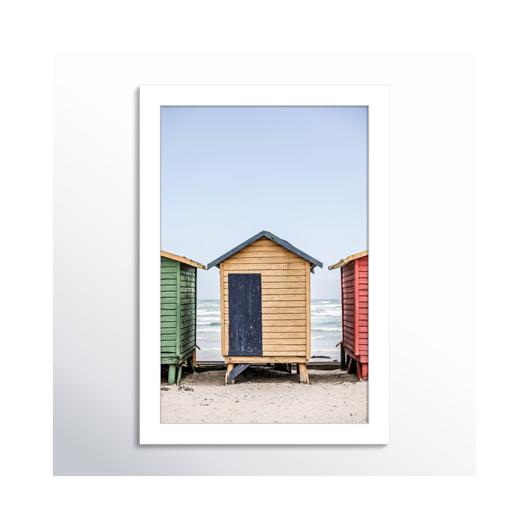 Yellow Hut by Shot by Clint Wood Framed Wall Art Print, White, 13" H x 9" W