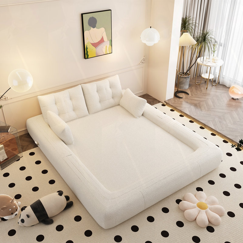 Canapé-lit Boneless 3-in-1 Teddy, Beige