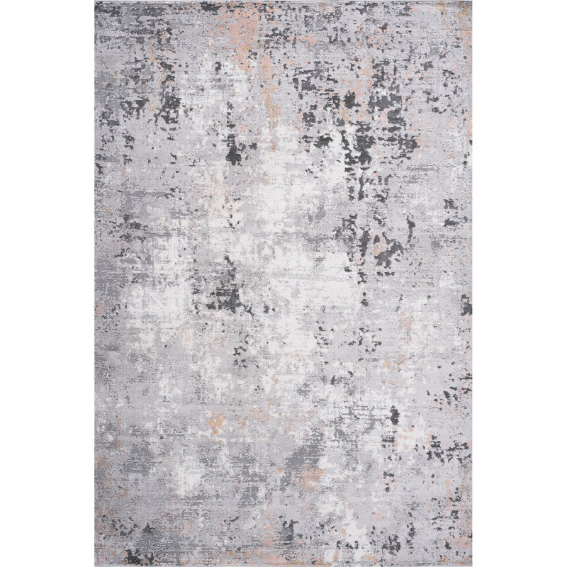 6x9 Grey Multi Abstract Area Rug - Stylish, For Bedroom, Living Room, Dining Kitchen , - Living, Dining, Study Room