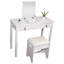 Coiffeuse avec miroir simple rabattable