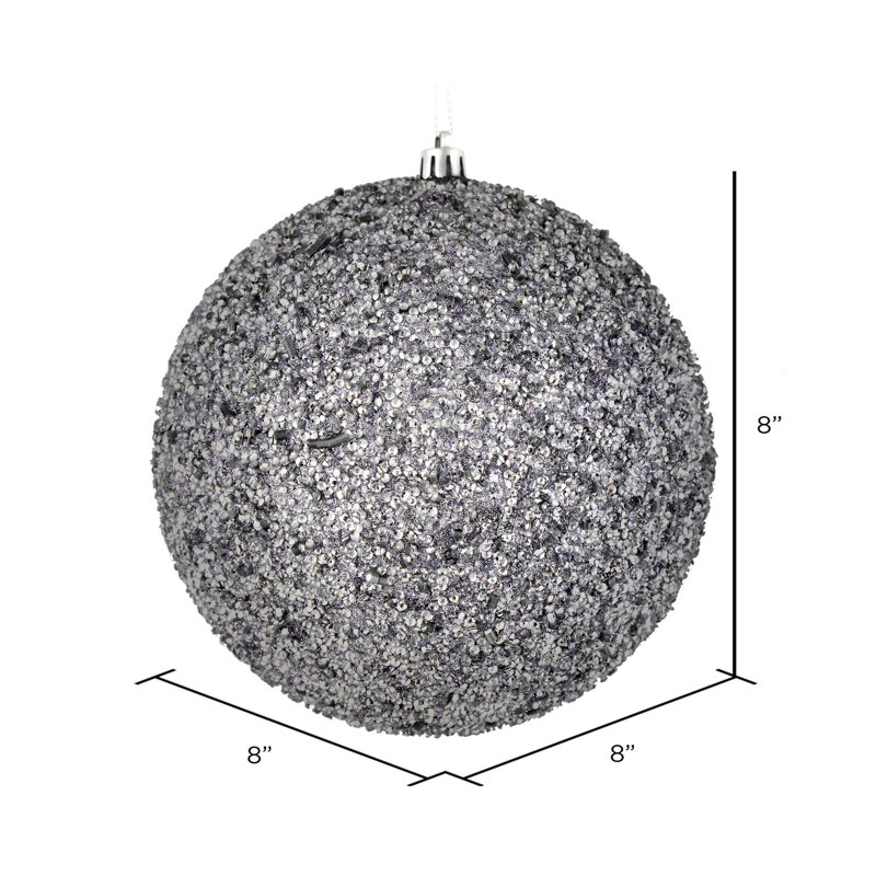 Ornement boule perlé, Argent