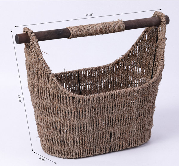 Storage Toilet Paper Toilet Paper Basket Spare Roll Holder Toilet Paper  Basket With Handle, Wicker Bathroom Basket Toilet Paper Holder 