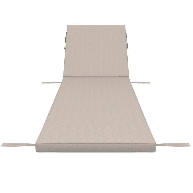 Sunbrella® Outdoor Chaise Cushion, Sunbrella® Cast Silver, 26" W x 80" D