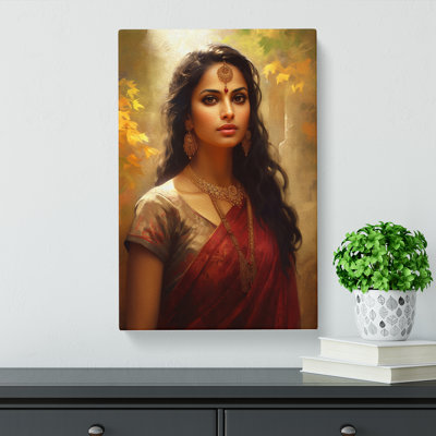 Indian Woman Classicism - Print on Canvas