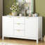 Armoire d'entrée avec motif ondulé - 3 tablettes réglables-1660228032