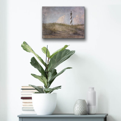 «Cape Hatteras Lighthouse Vintage» par Rick Berk, art en verre acrylique Wal