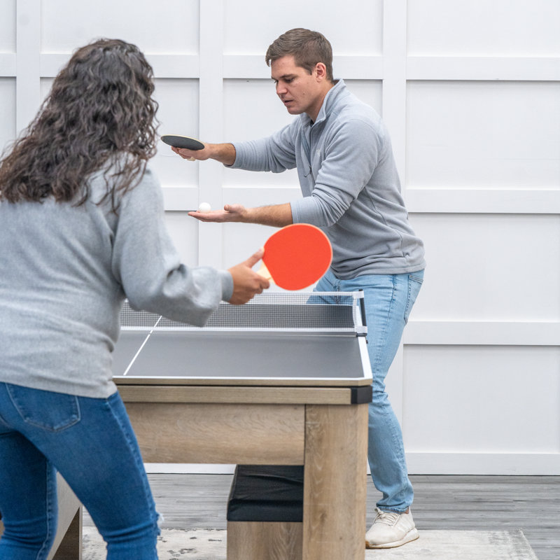 Hampton 3-in-1 Combination Table Includes Billiards, Table Tennis, & Dining Table