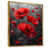 Toile avec cadre flottant or