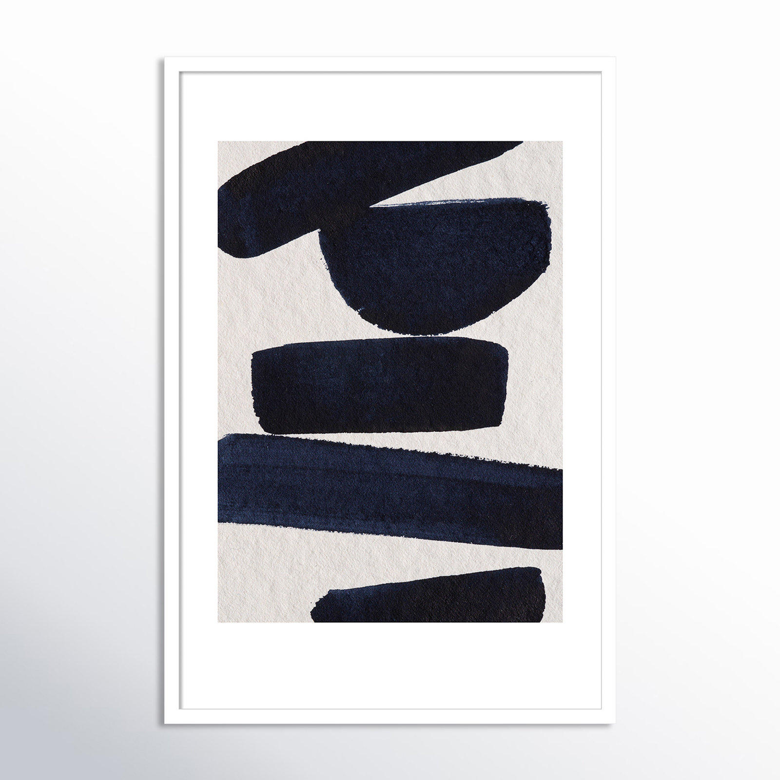 Japandi 5 by Simon West, White, 34.6" H x 23.4" W x 0.88" D