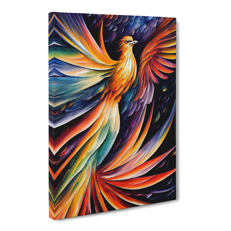 Innisfil Phoenix Bird in Colour Vol.2 - Wrapped Canvas, 76cm H x 50cm W x 3cm D