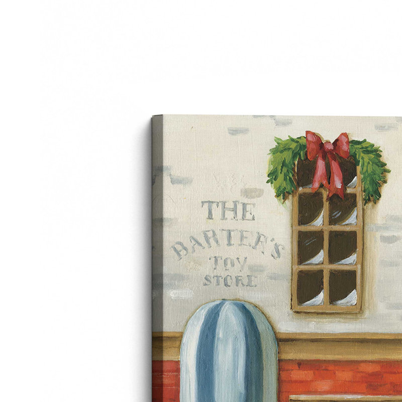 Holiday Stores, ensemble de 4 impressions sur toile, H 12 po x l 32 po, Toile tendue, Stretched Canvas