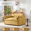 Très grand canapé-lit simple en chenille surdimensionné avec assise large et confort profond, conception moderne à blocs de couleurs pour le salon et la chambre à coucher-131507316