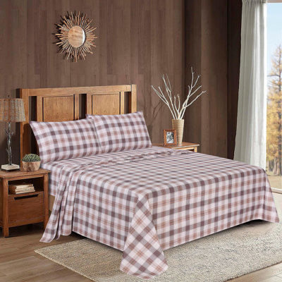 Ensemble de draps 100% flanelle 4 pièces