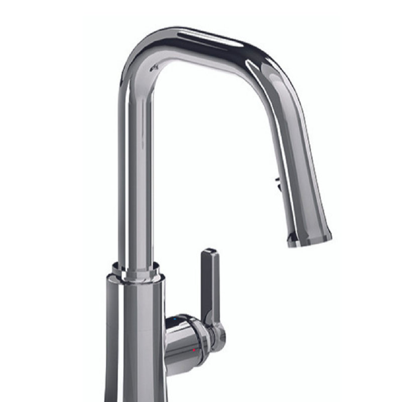 Trattoria Square Spout Kitchen Mixer, Chrome