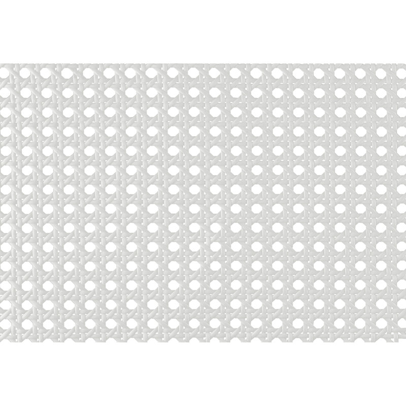 Tête de lit à panneau en faux canne pour grand lit, structure en métal blanc, chambre à coucher côtière décontractée, plateforme et tête de lit sans sommier blanc, style chambre à coucher, non compris