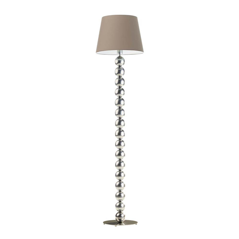 Ayanami 166cm Traditional Floor Lamp, Beige, Silver