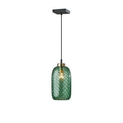 Luminaire suspendu cylindrique unique à 1 lumière
