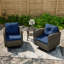 Chaises berçantes d'extérieur 2 pièces avec coussins et table double couche-1862238586