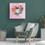 Art mural sur toile tendue - Melissa Wang «Heart in Bloom I», art mural pour salon, chambre à coucher ou bureau - 35 x 35