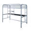 Finition du lit simple échelle complète de style contemporain en métal avec tablettes sous le lit et poste de travail avec garde-corps-1268746663